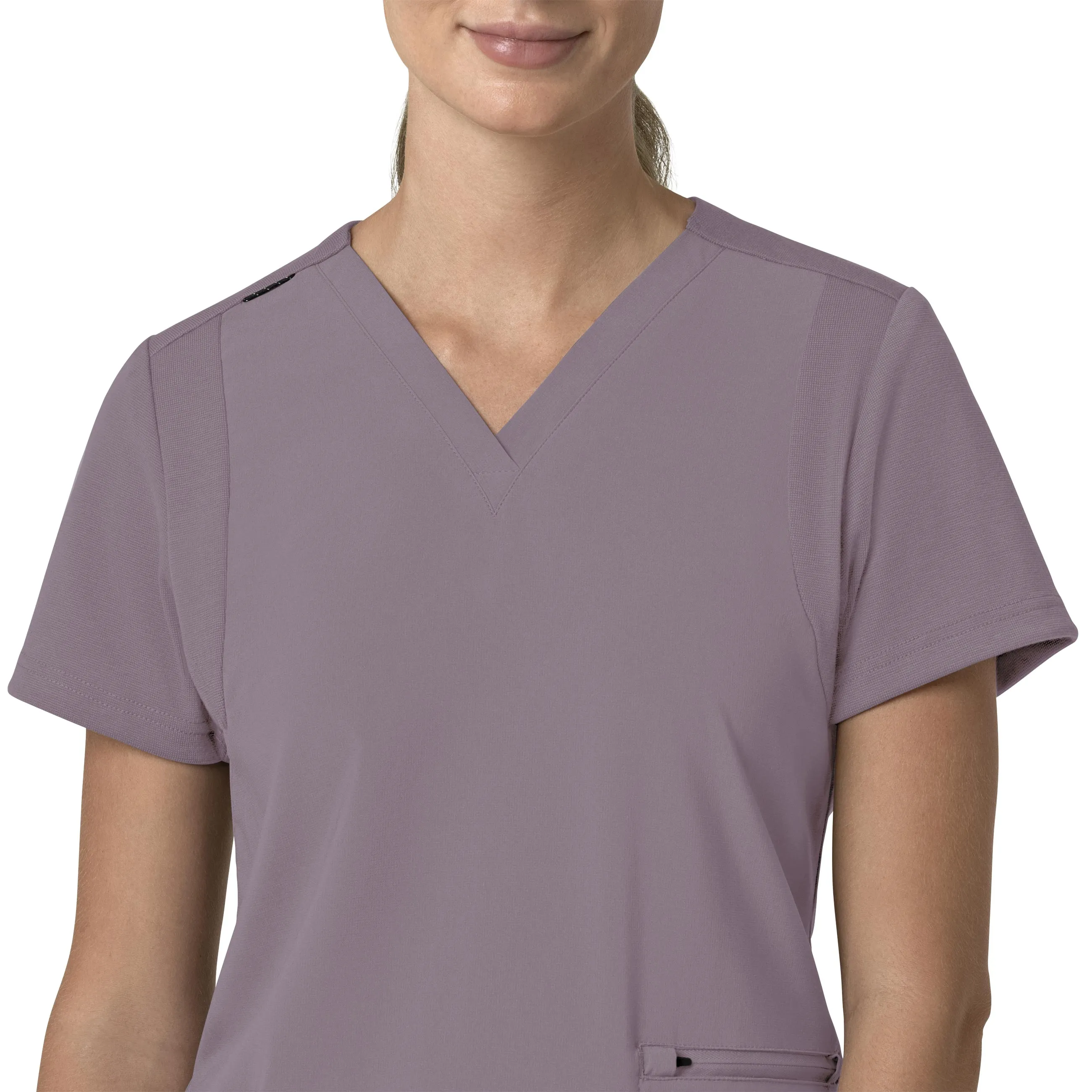 Carhartt Force Cross-Flex Women's Flex Panel V-Neck Scrub Top - Lavender Mist