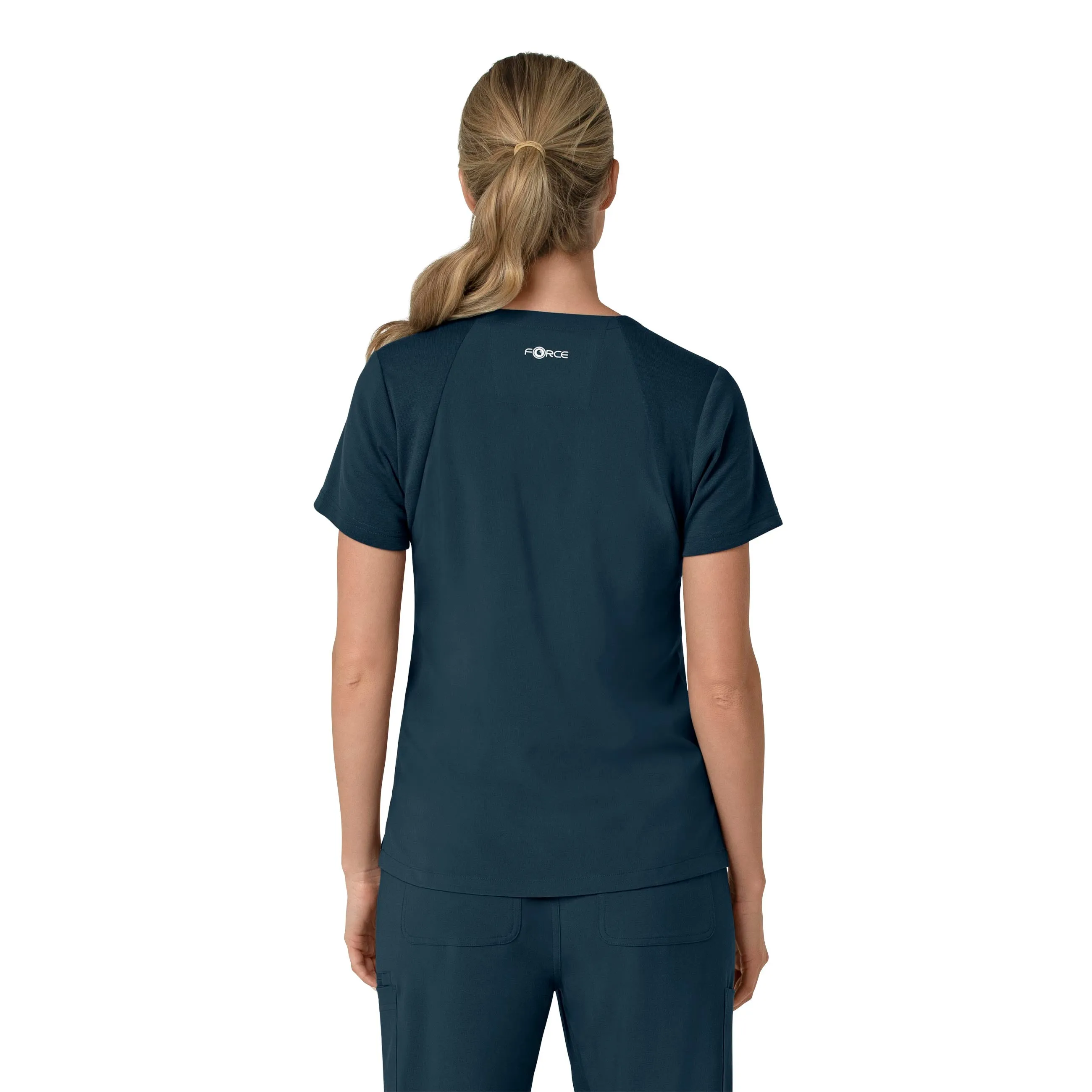 Carhartt Force Cross-Flex Women's Flex Panel V-Neck Scrub Top - Navy