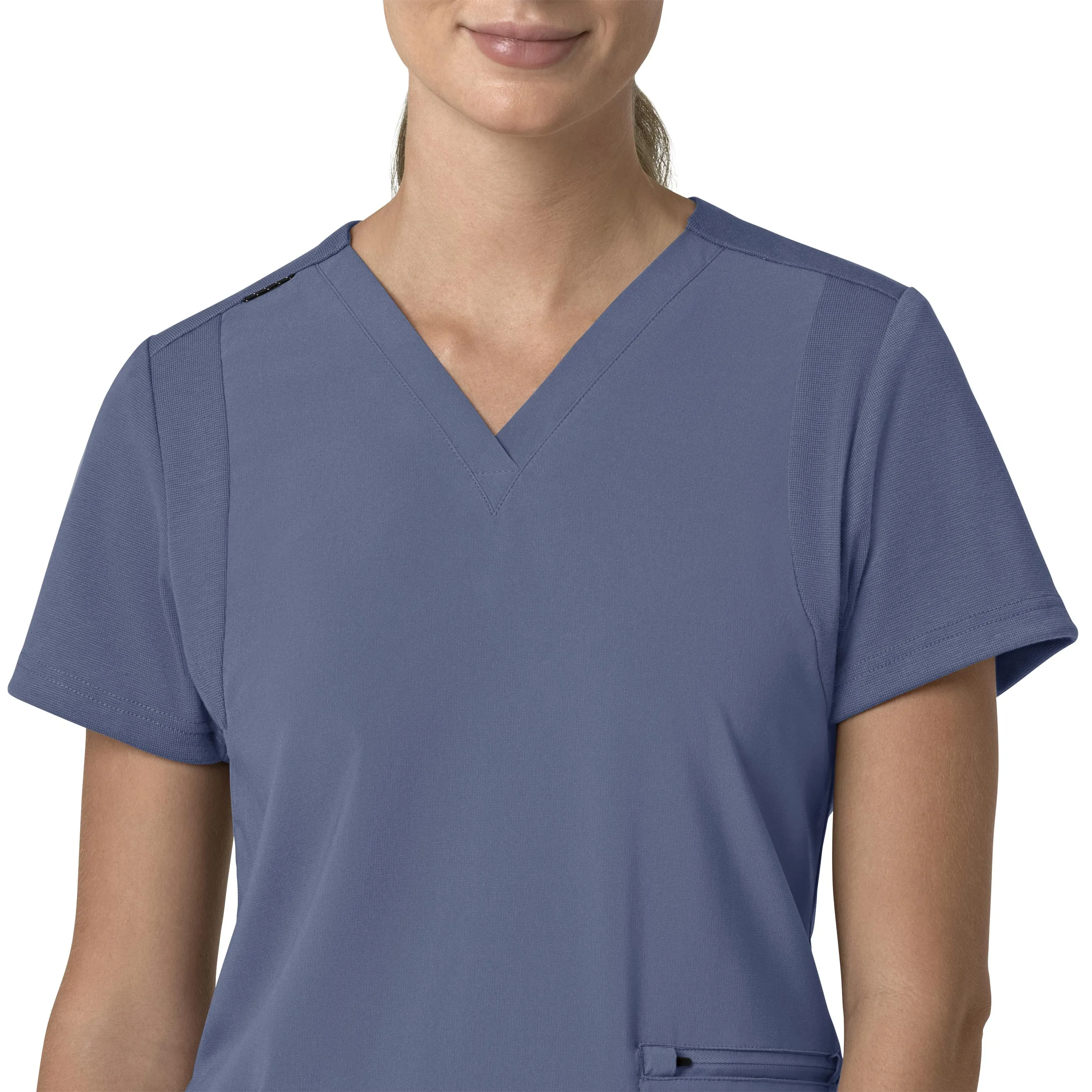 Carhartt Force Cross-Flex Women's Flex Panel V-Neck Scrub Top - Riverside