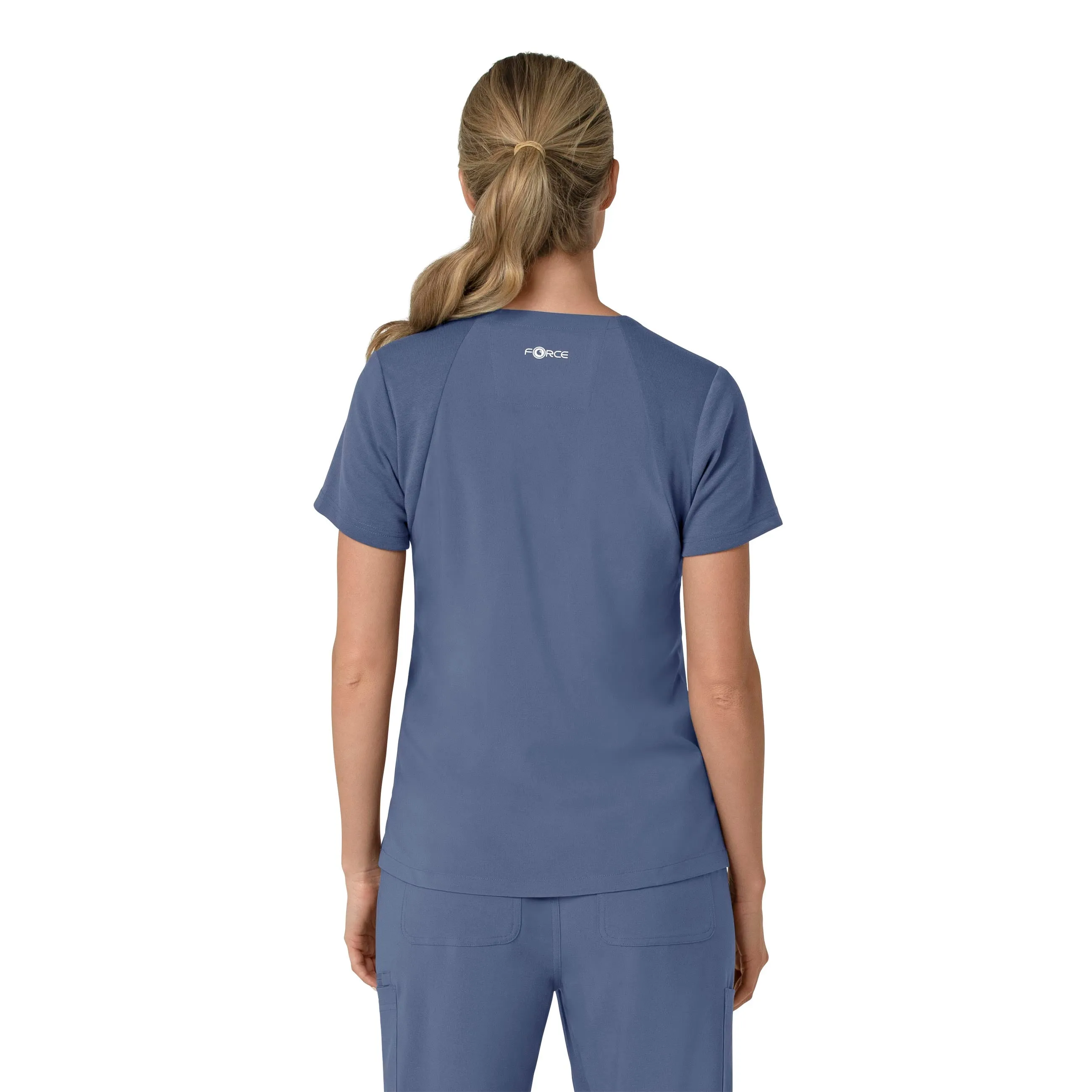 Carhartt Force Cross-Flex Women's Flex Panel V-Neck Scrub Top - Riverside