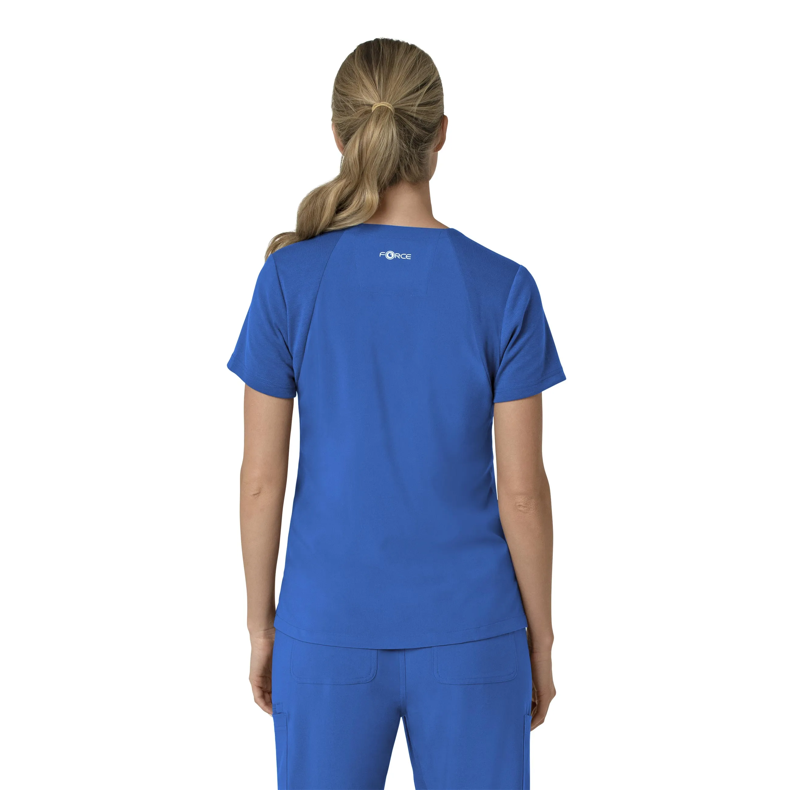 Carhartt Force Cross-Flex Women's Flex Panel V-Neck Scrub Top - Royal