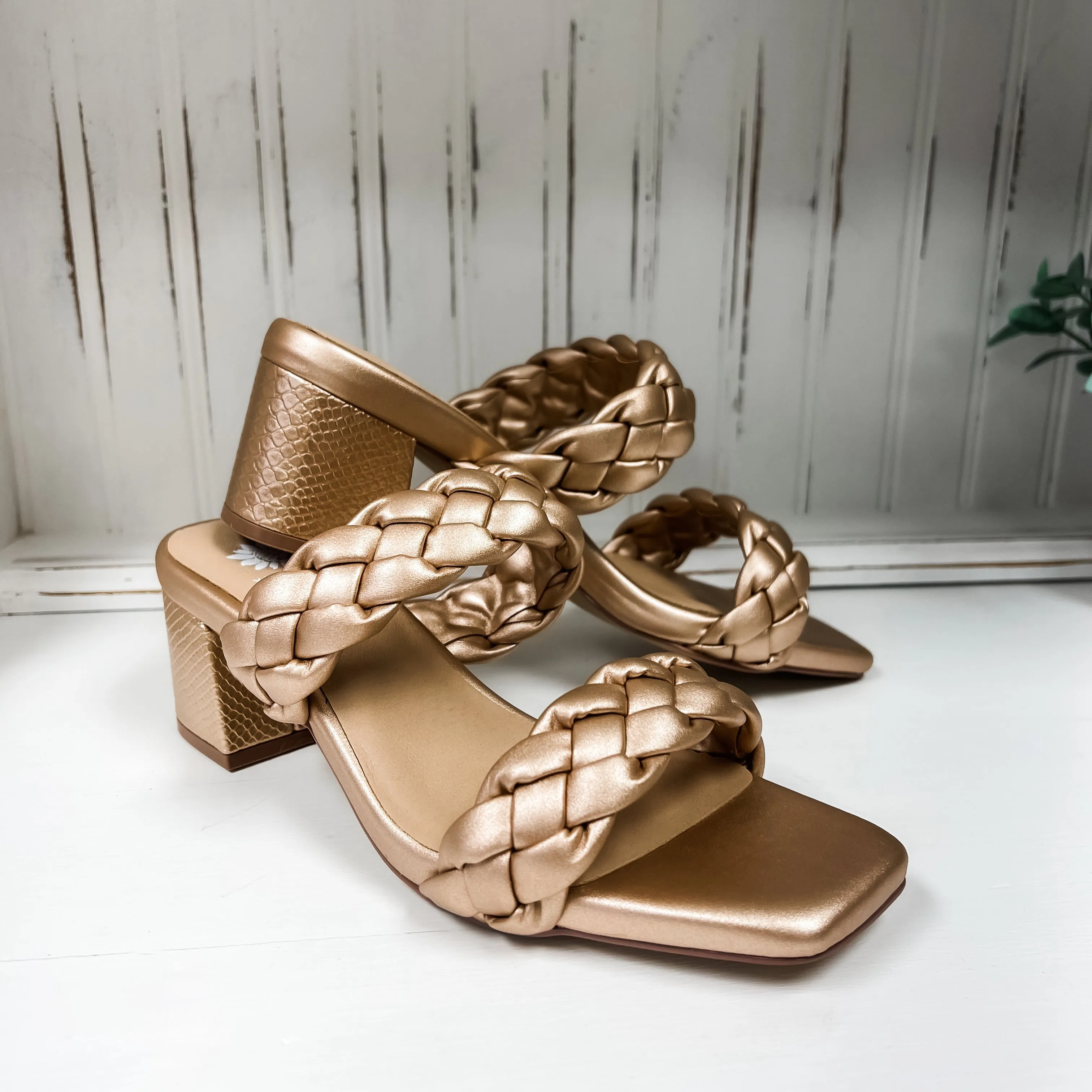 Carlen Heel Sandals - Rose Gold