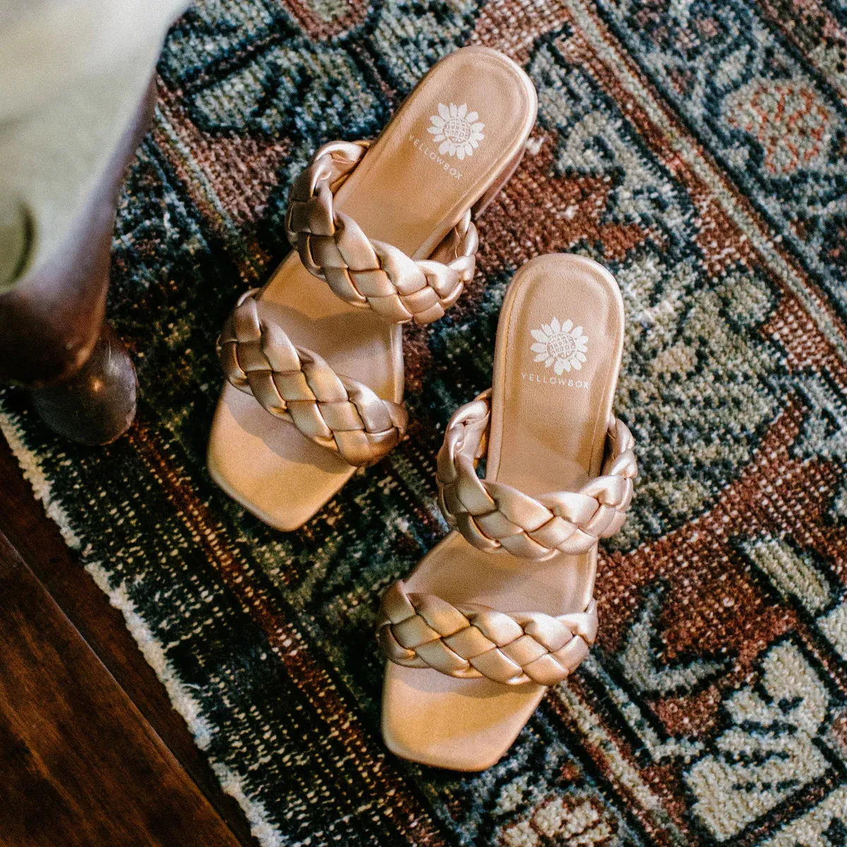 Carlen Heel Sandals - Rose Gold