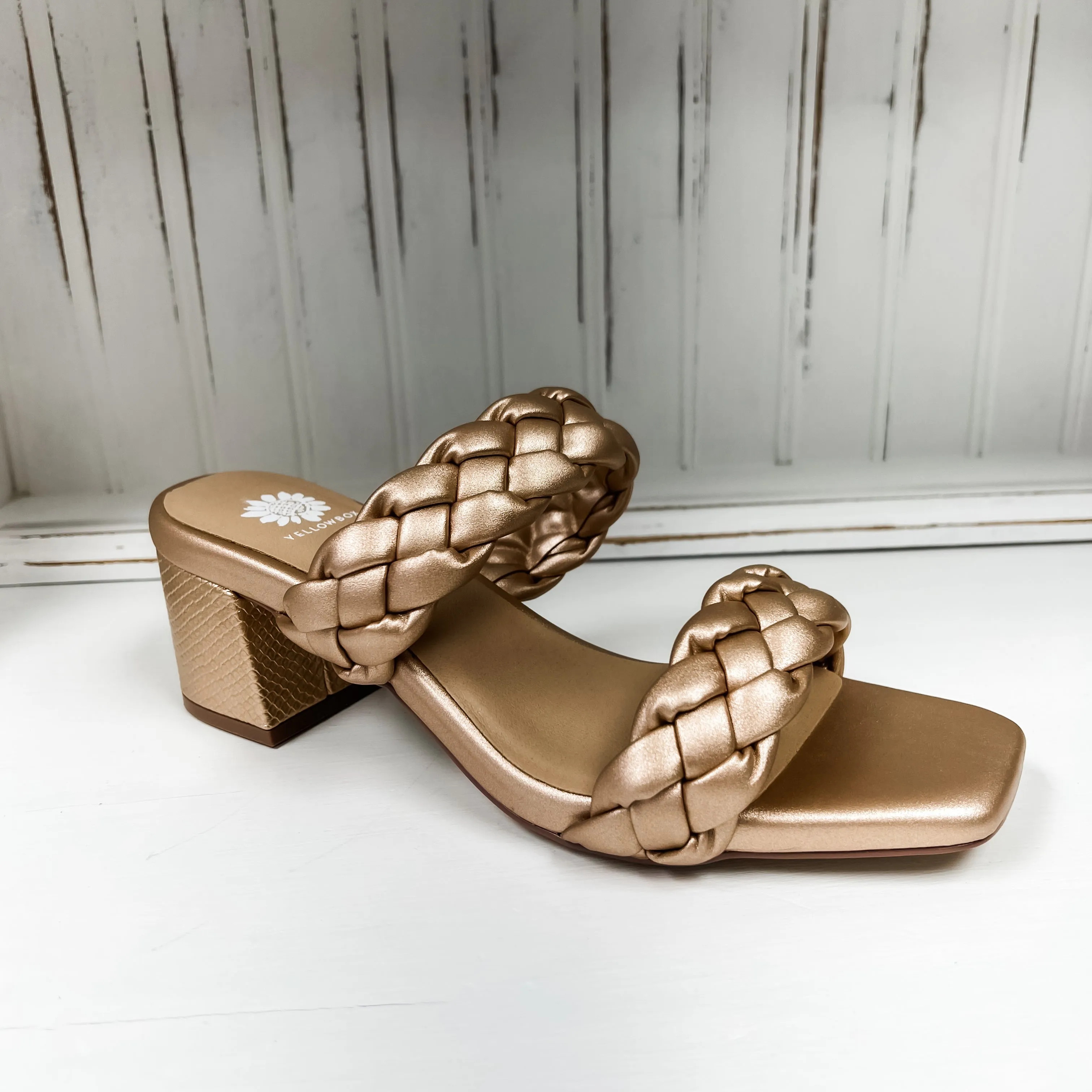 Carlen Heel Sandals - Rose Gold