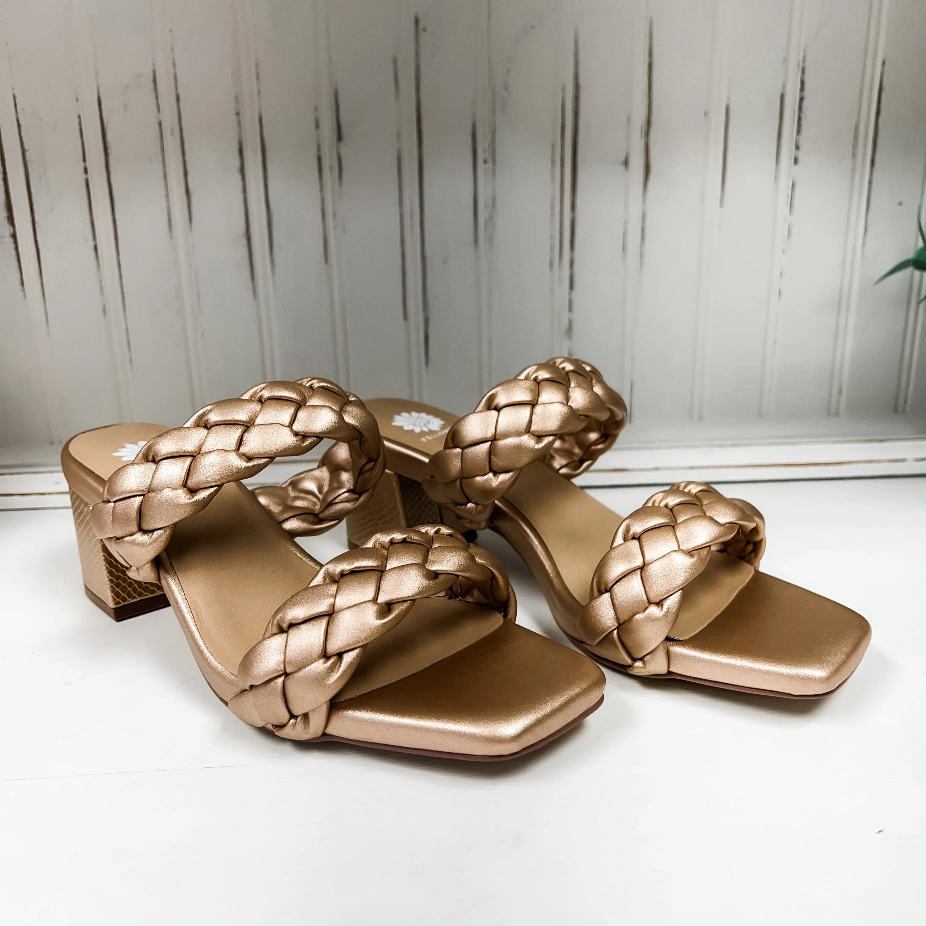 Carlen Heel Sandals - Rose Gold