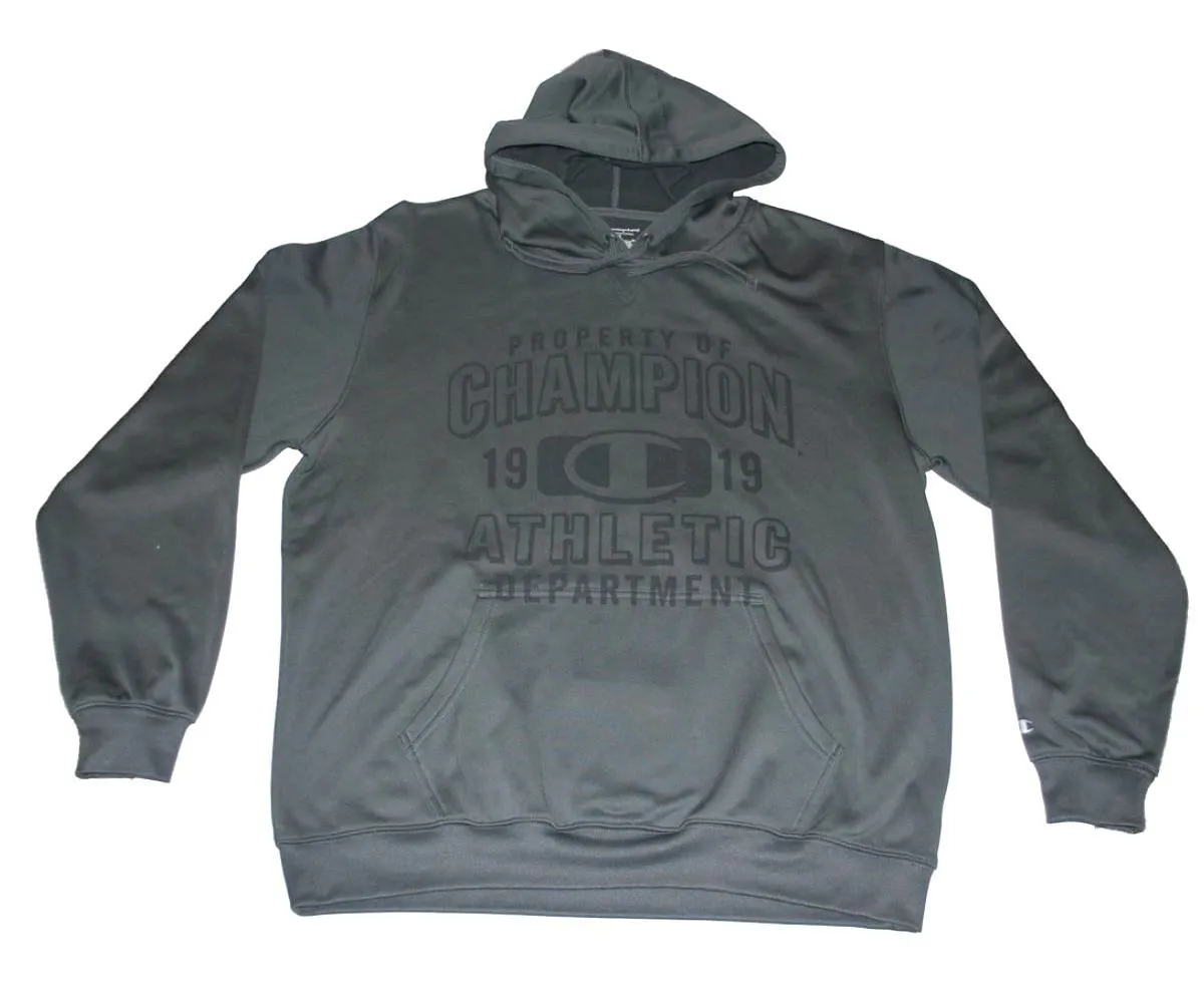 Champion Charcoal Gray "Property of Champion" Performance Hoodie Sweatshirt (XL)