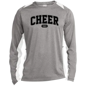 Cheer Dad ST361LS Long Sleeve Heather Colorblock Performance Tee