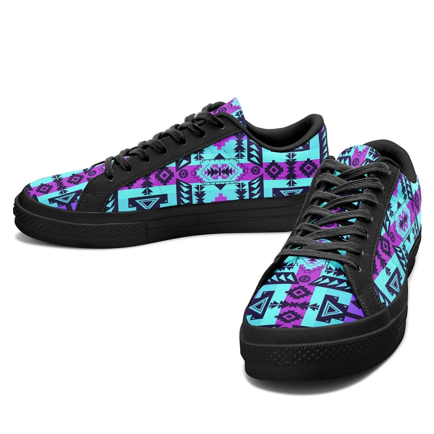 Chiefs Mountain Moon Shadow Aapisi Low Top Canvas Shoes Black Sole