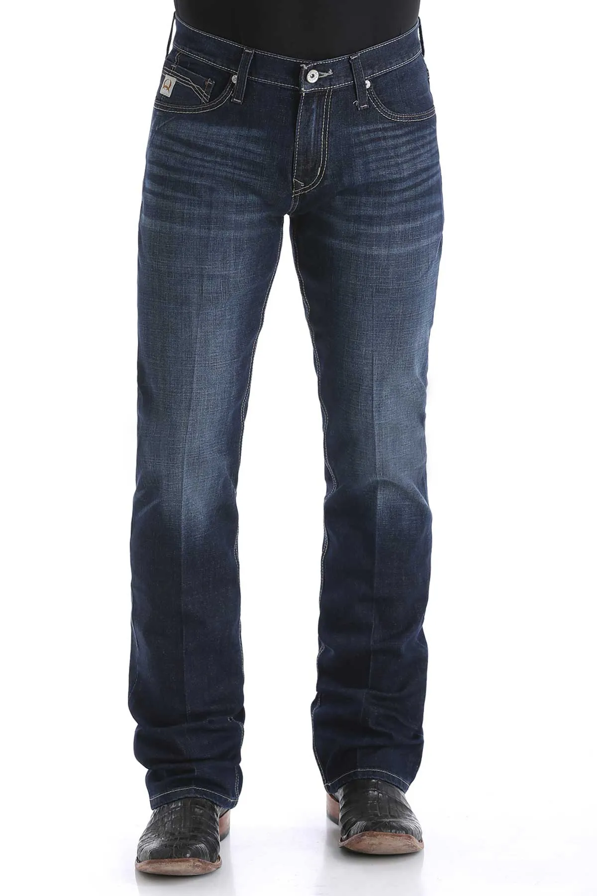 Cinch Men's Ian Slim Fit Jean in Dark Stonewash