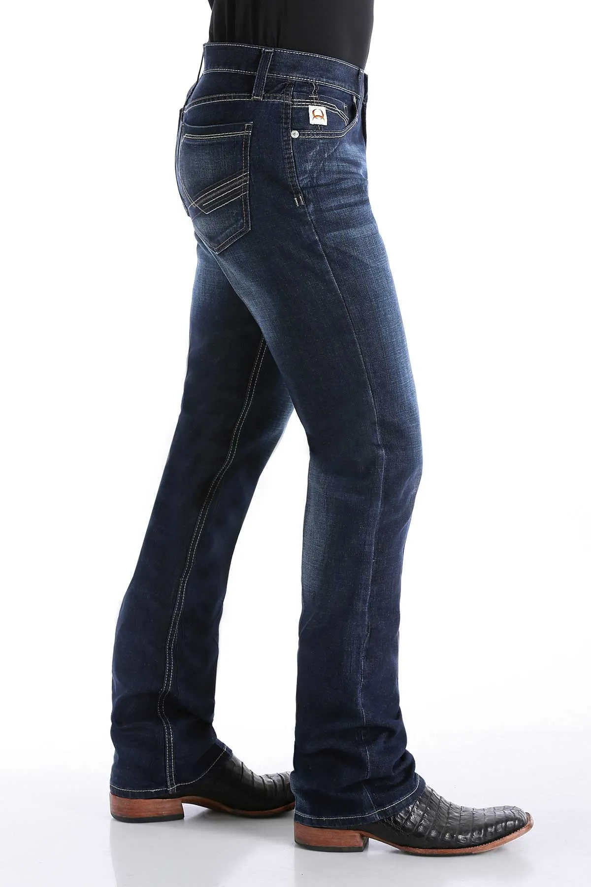 Cinch Men's Ian Slim Fit Jean in Dark Stonewash