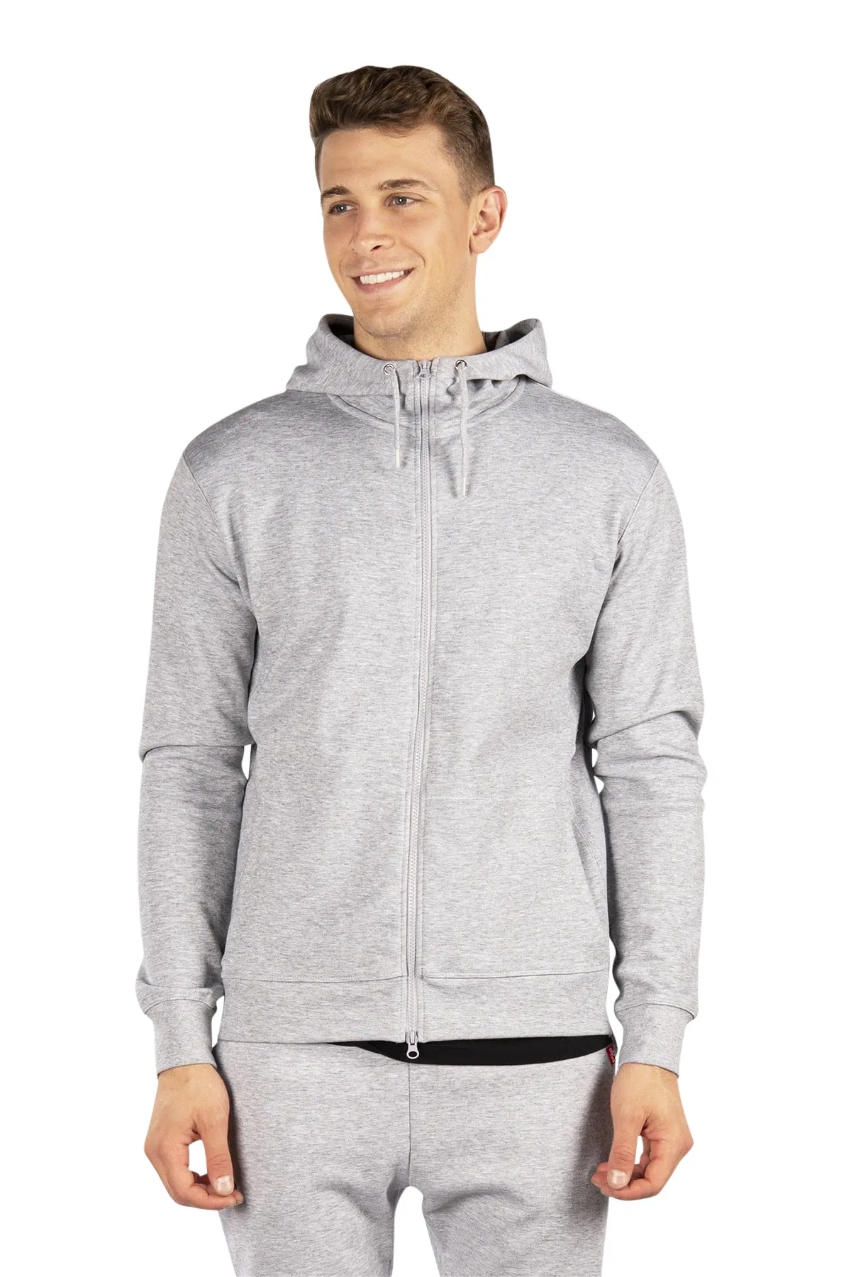 City Lab Men's Atheltic Performance Full Zip Fleece Hoodie