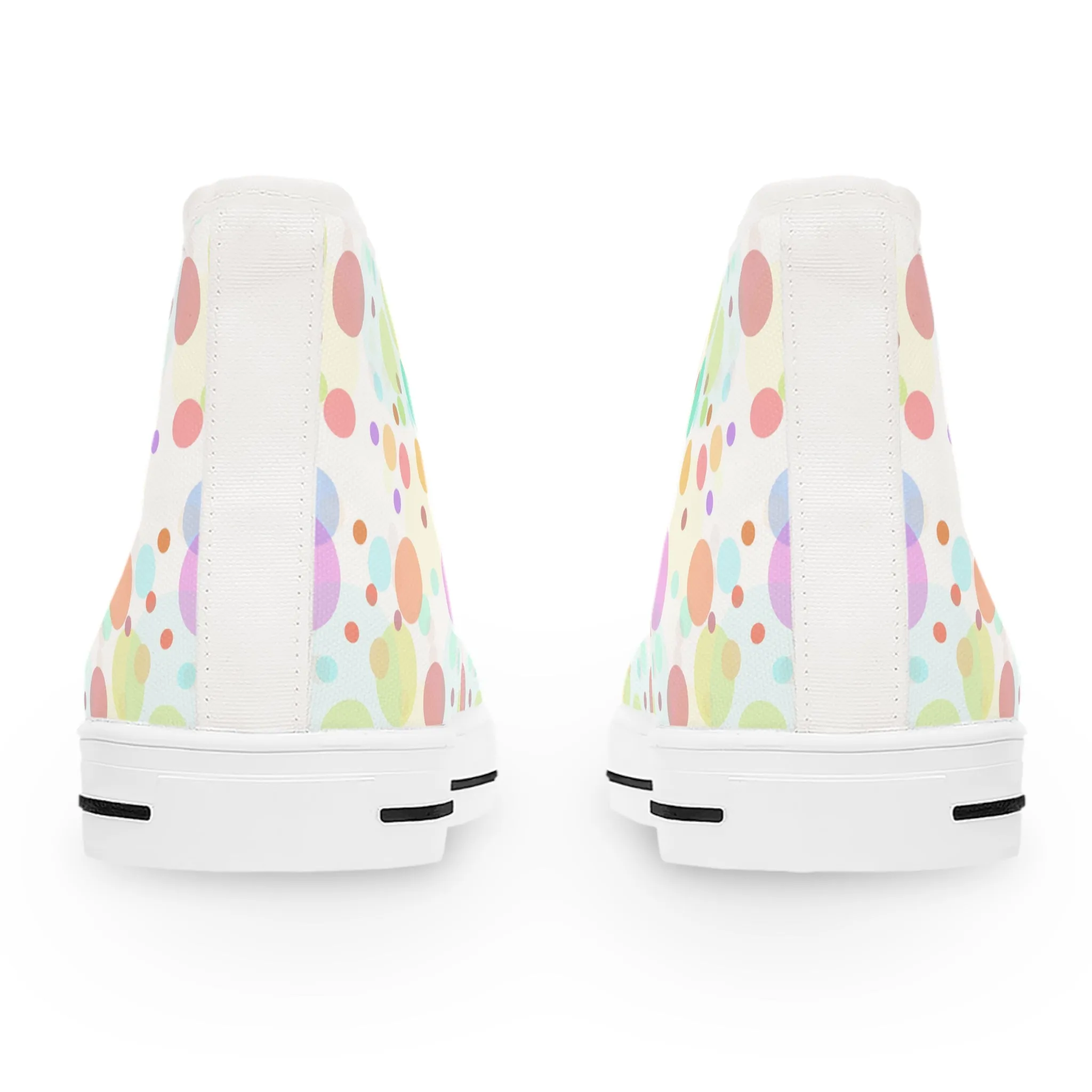 Colored Dots Women's High Top Sneakers