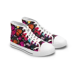 Colorful Butterfly Women's High Top Sneakers