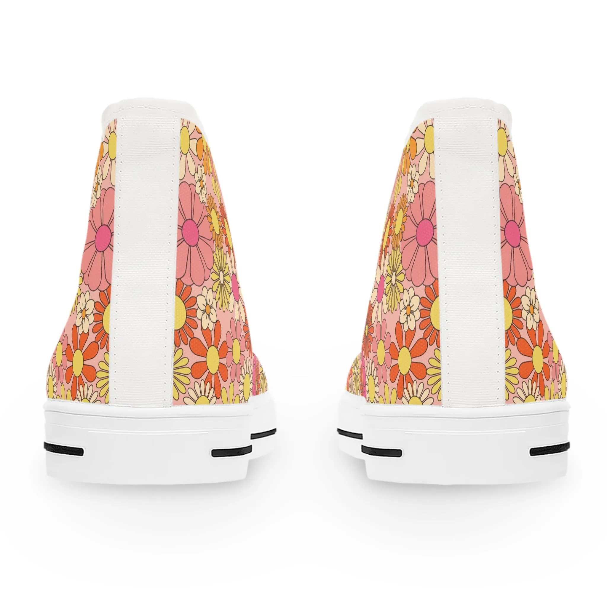 Colorful Flowers Women's High Top Sneakers