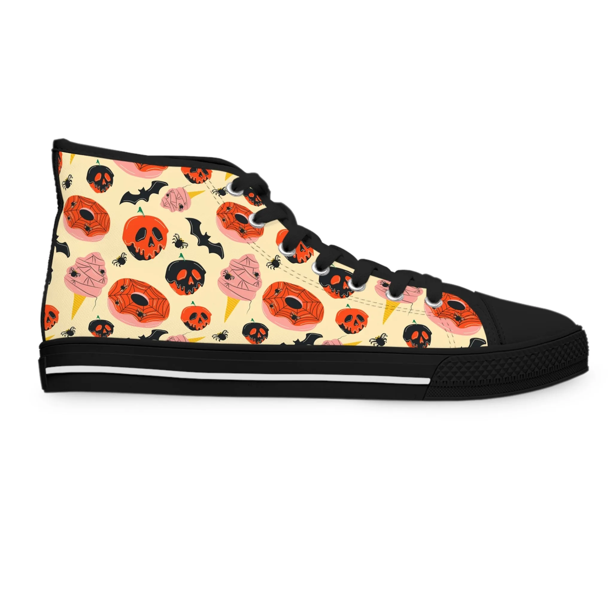 Colorful Halloween Cupcakes Women's High Top Sneakers