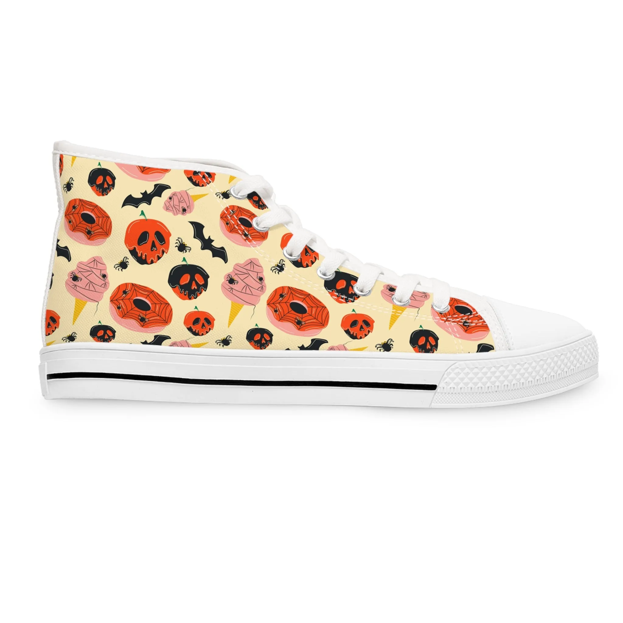 Colorful Halloween Cupcakes Women's High Top Sneakers