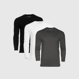 Core Long Sleeve Crew Neck T-Shirt 3-Pack