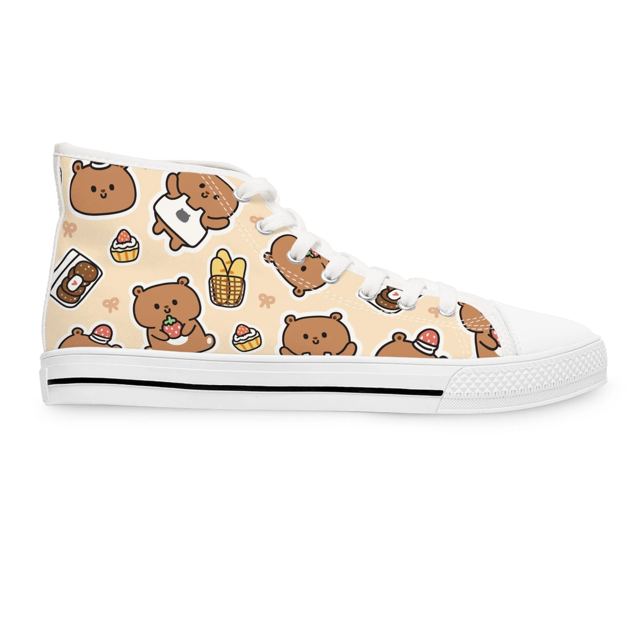 Cute Teddy Bears Women's High Top Sneakers