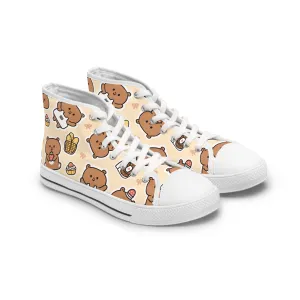 Cute Teddy Bears Women's High Top Sneakers