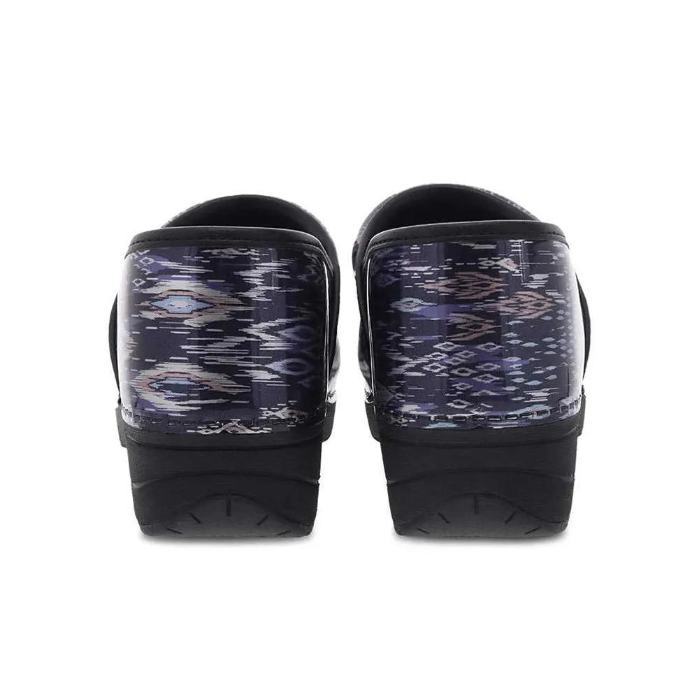 Dansko XP 2.0 Navy Ikat Patent Clogs