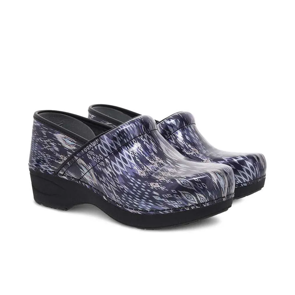 Dansko XP 2.0 Navy Ikat Patent Clogs