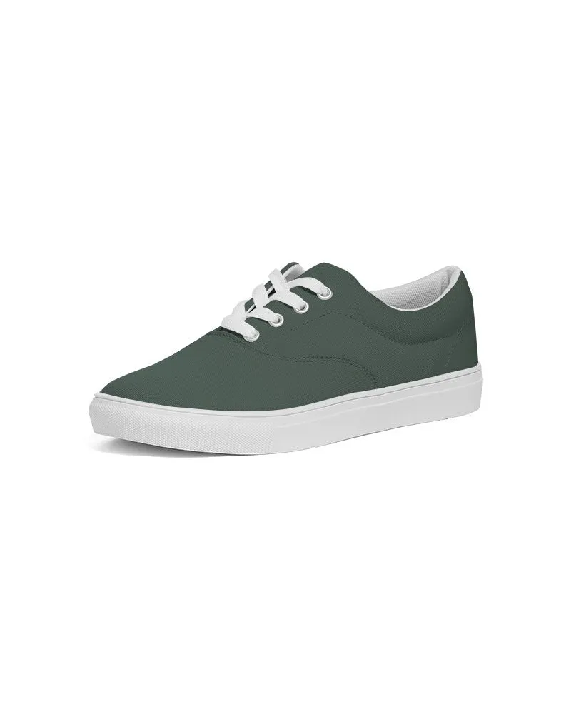 Dark Green Men's Canvas Sneakers | Men's | Dark Pale Pastel Green | C30M0Y30K80