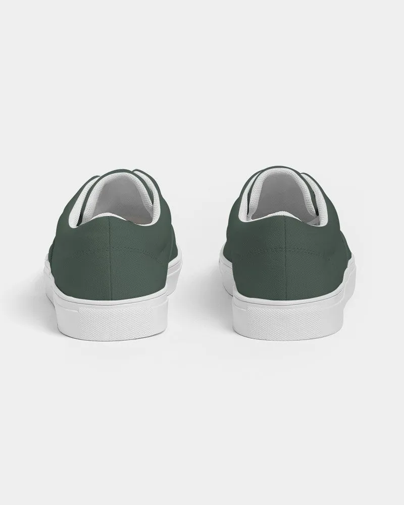 Dark Green Men's Canvas Sneakers | Men's | Dark Pale Pastel Green | C30M0Y30K80