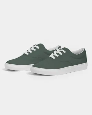 Dark Green Men's Canvas Sneakers | Men's | Dark Pale Pastel Green | C30M0Y30K80