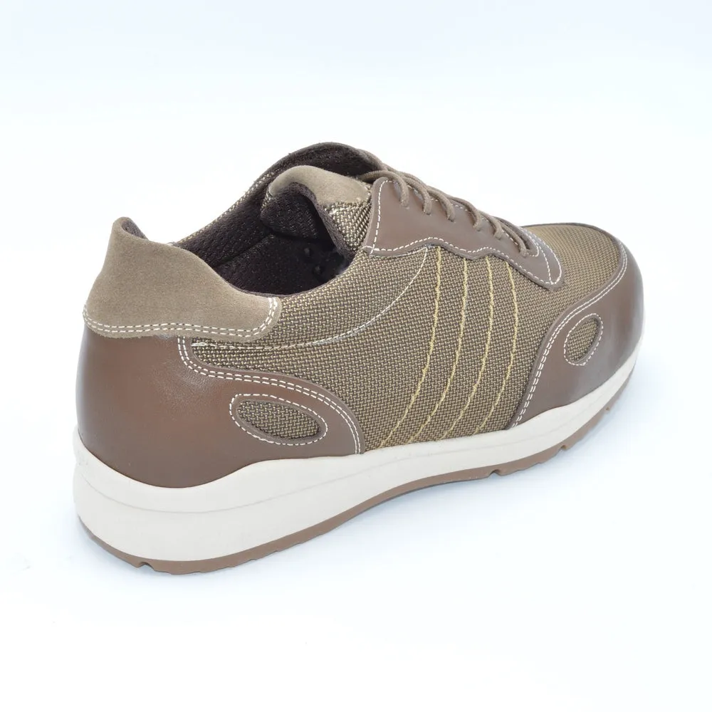 DB Dawson - Mens Extra Wide Trainer-  6V(6E-8E) Fitting - Brown