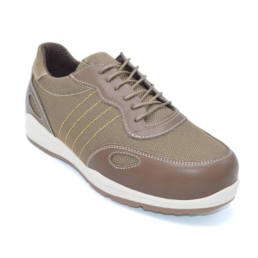 DB Dawson - Mens Extra Wide Trainer-  6V(6E-8E) Fitting - Brown