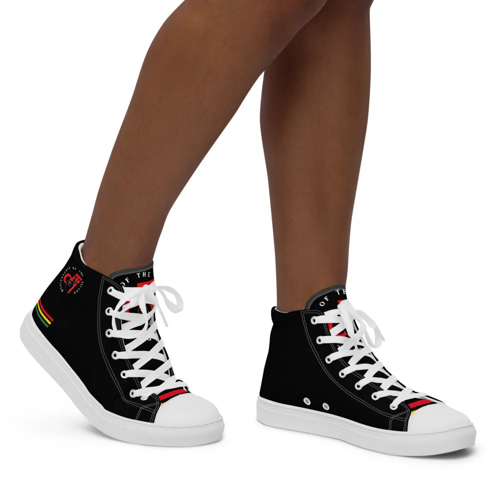 Descendants of The Island Rasta Women’s high top canvas shoes