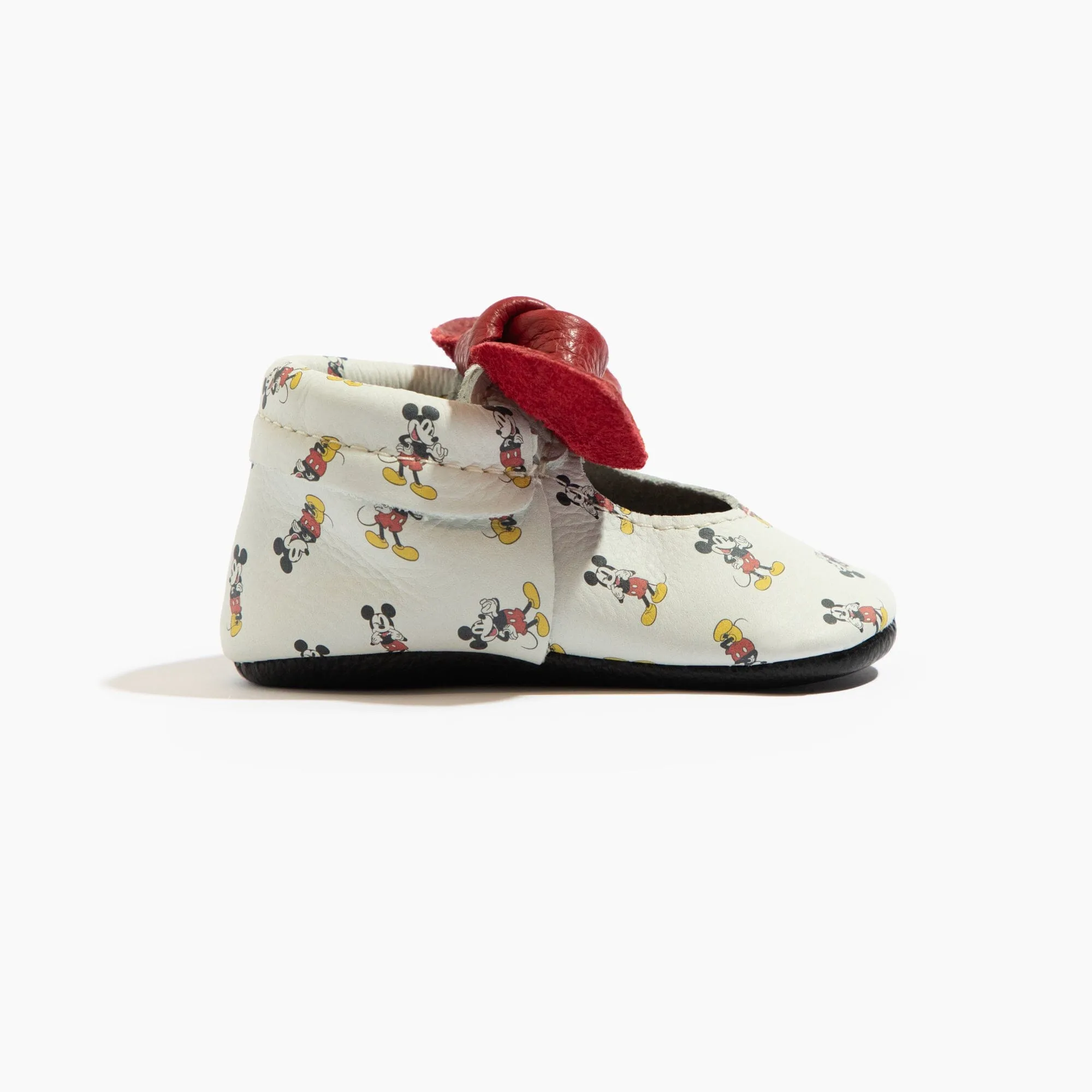 Disney Retro Mickey Mouse Knotted Bow Baby Shoe