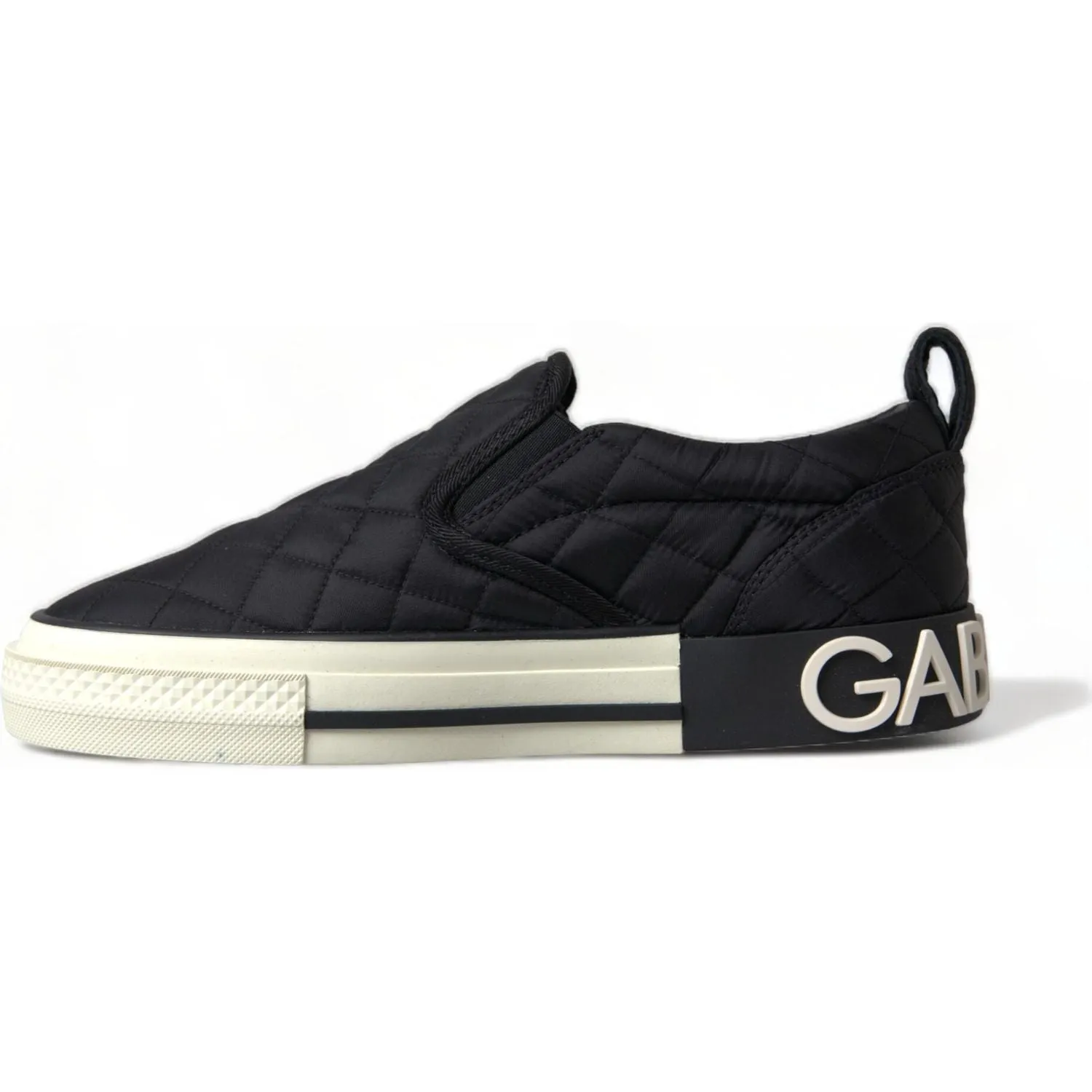 Dolce & Gabbana Elegant Quilted Black Canvas Sneakers