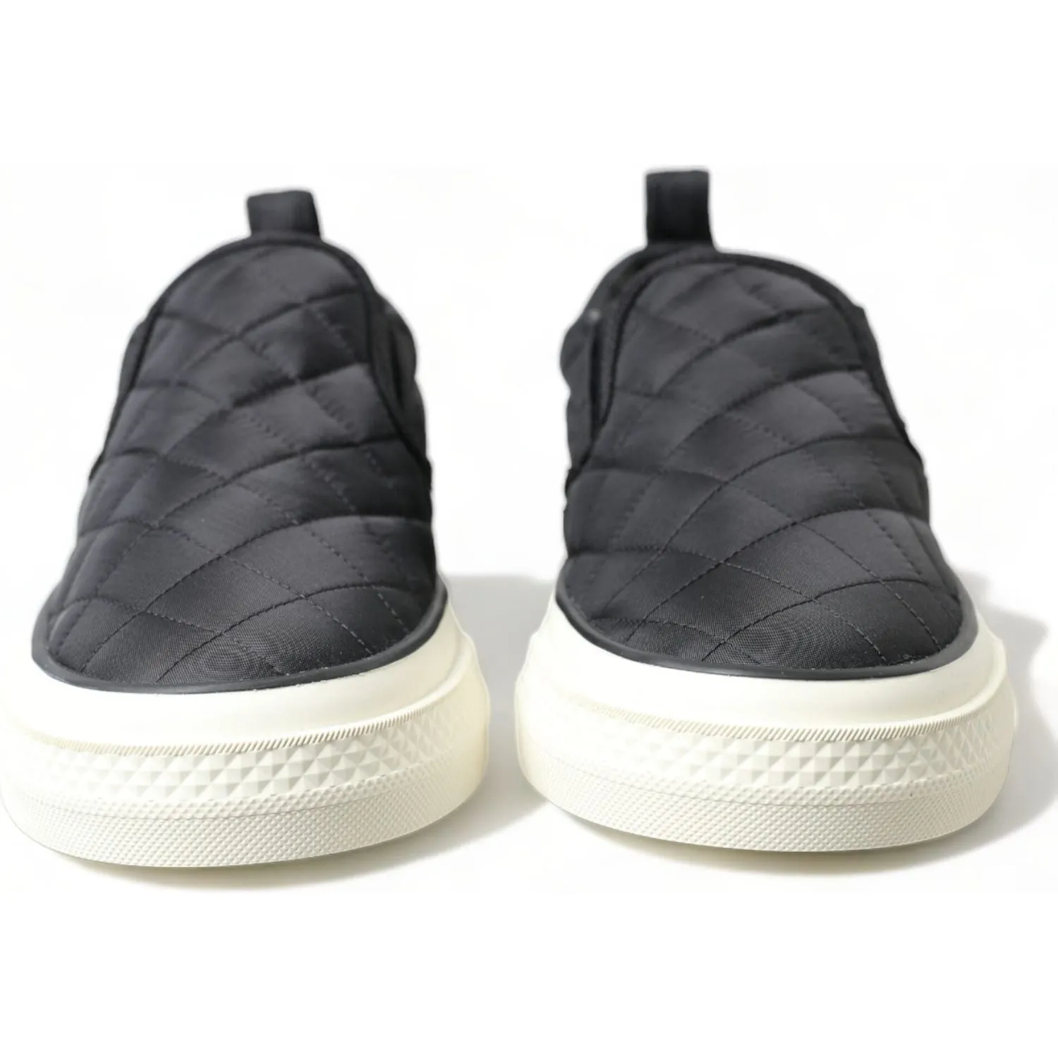 Dolce & Gabbana Elegant Quilted Black Canvas Sneakers