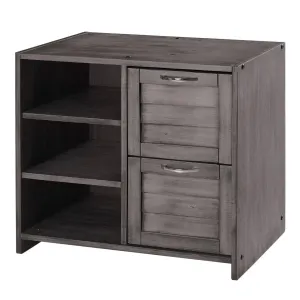 Donco Louver 2 Drawer Low Loft Chest with Shelves