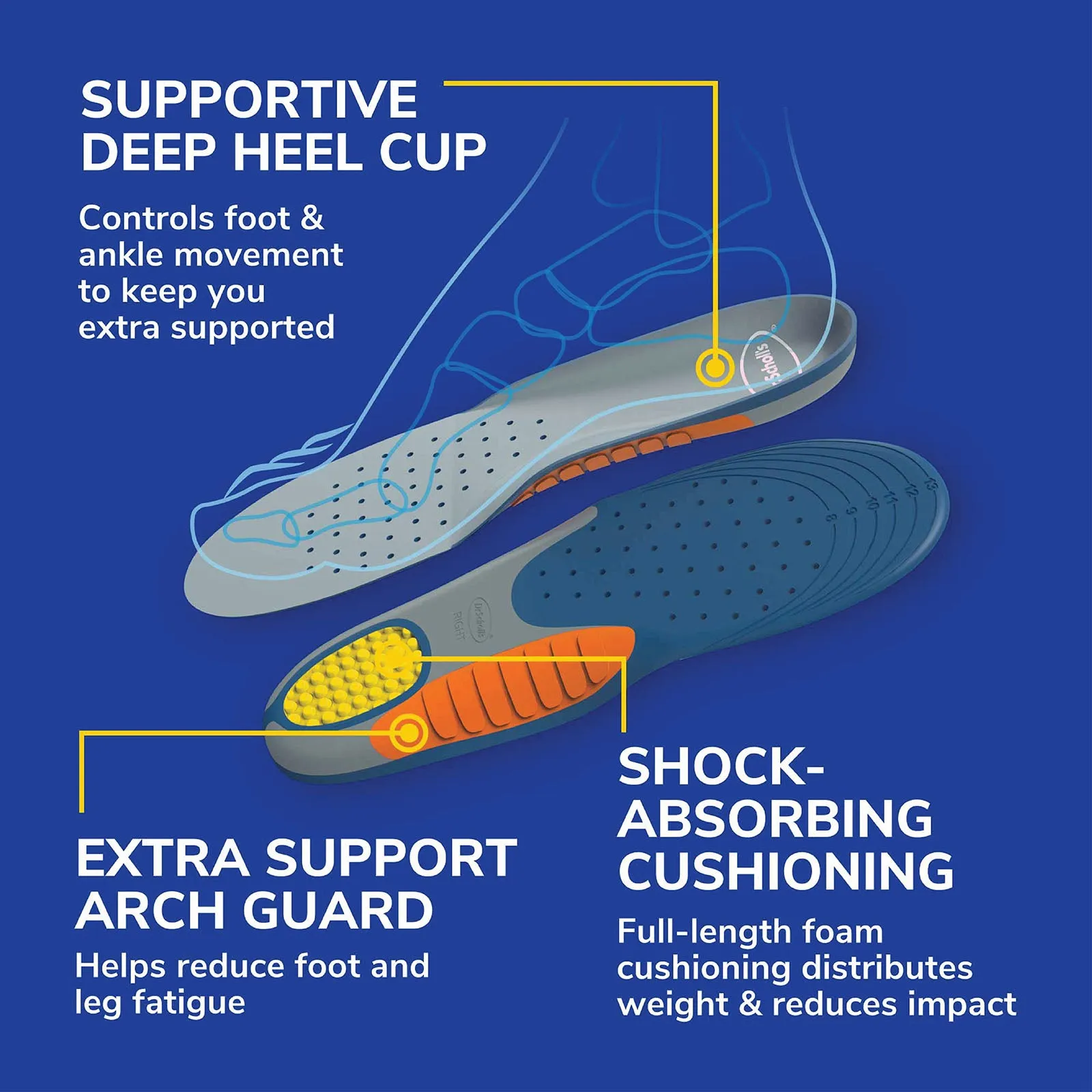 Dr.Scholl Heavy Duty Support Insoles Men