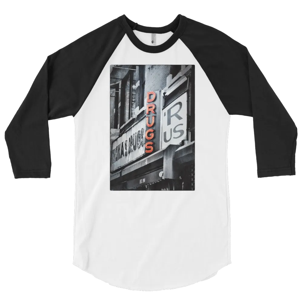 DRUGS R US RAGLAN TSHIRT