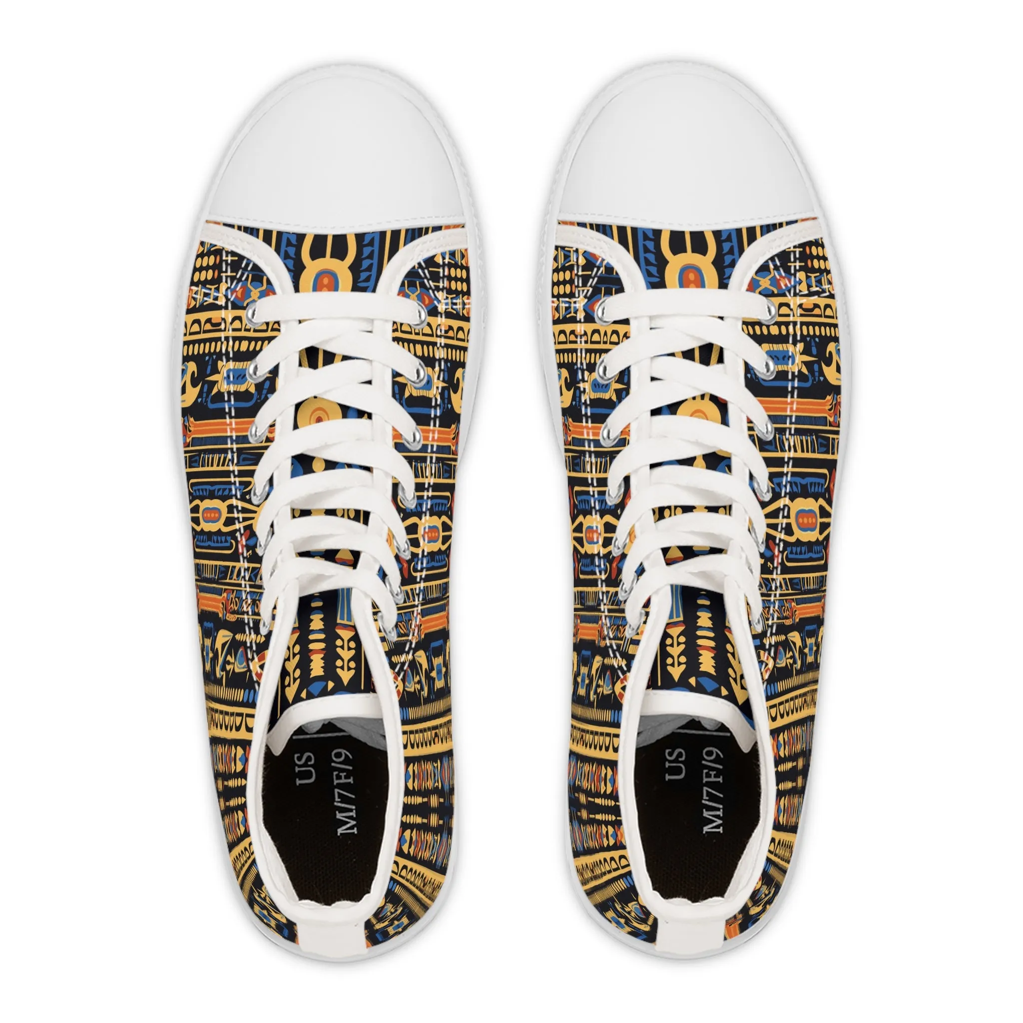 Egyptian Pattern Women's High Top Sneakers