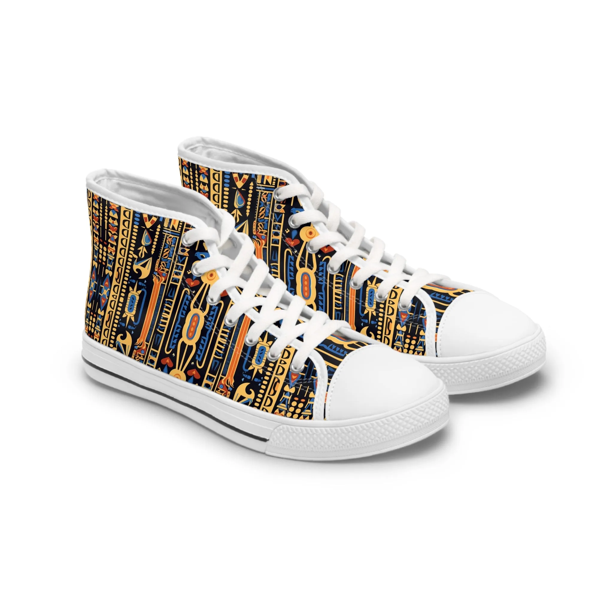 Egyptian Pattern Women's High Top Sneakers