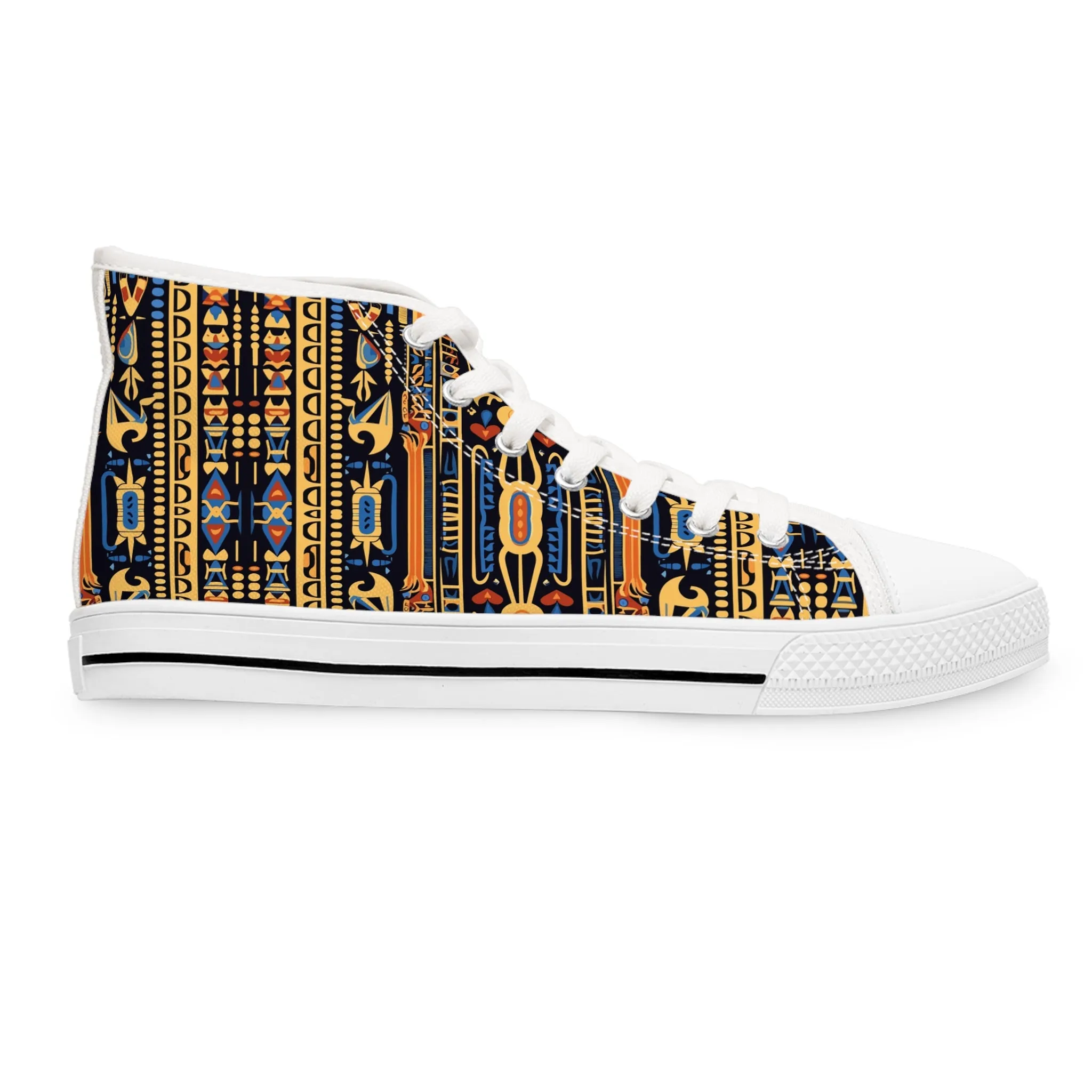 Egyptian Pattern Women's High Top Sneakers