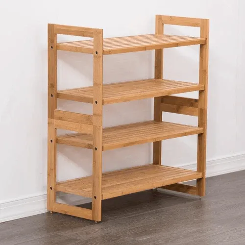 Esmalte natural Wooden Handmade Solid Sheesham Wood Shoe Rack