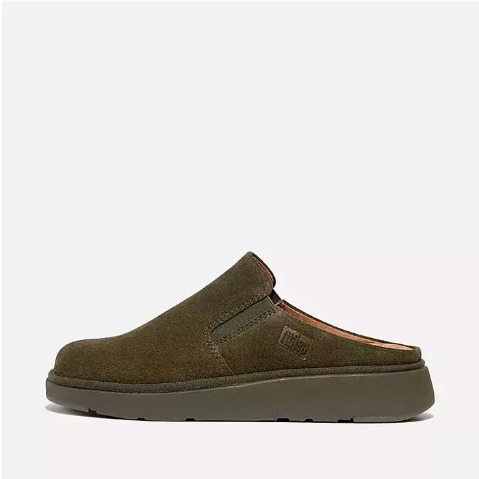 Fitflop Women Gen-Ff Elasticated Suede Mules |IF6-B77| Deep Olive