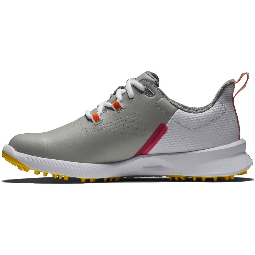 FootJoy Ladies FUEL Spikeless Shoes - Grey/Yellow/Pink