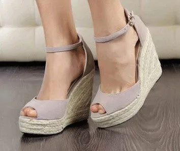 Free Shippin !! MCCKLE Fashion Superior Quality Comfortable Bohemian Wedges Women Sandals For Lady Shoes High Platform Open Toe Flip Flops Plus