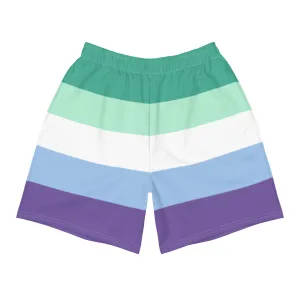 Gay / MLM Flag Long Athletic Shorts