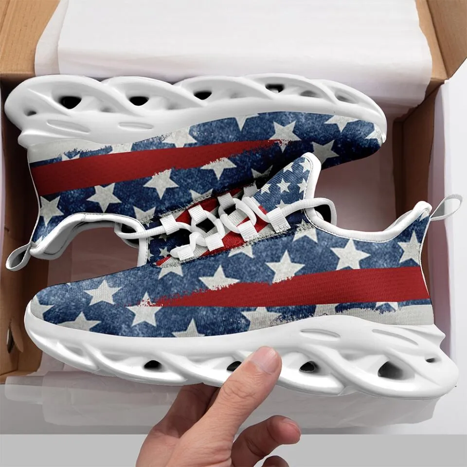 Gifts for clients, Professional thank you gifts MaxSoul-B03007 Custom Max Soul American Flag, USA Flag Sneakers Max Soul, Shoes, Printed Shoes