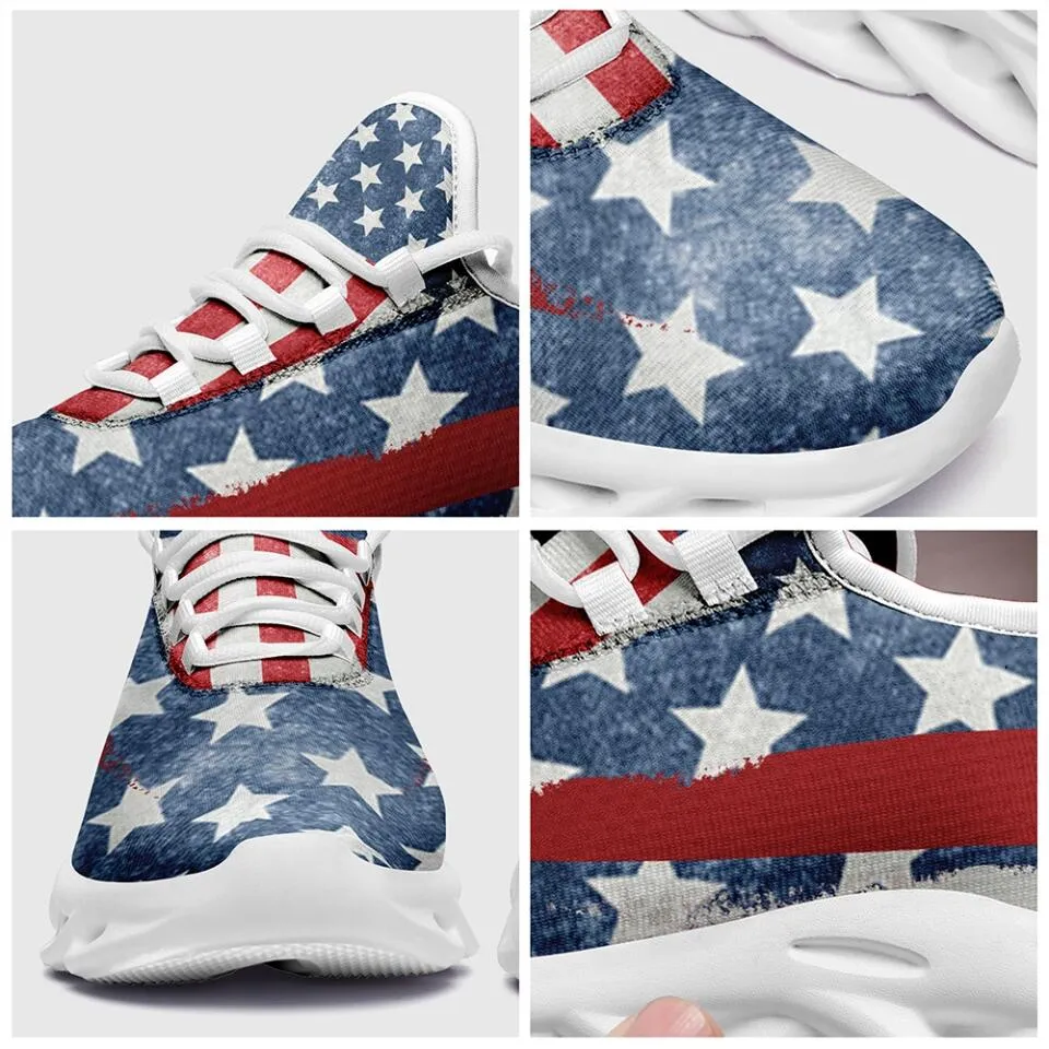 Gifts for clients, Professional thank you gifts MaxSoul-B03007 Custom Max Soul American Flag, USA Flag Sneakers Max Soul, Shoes, Printed Shoes