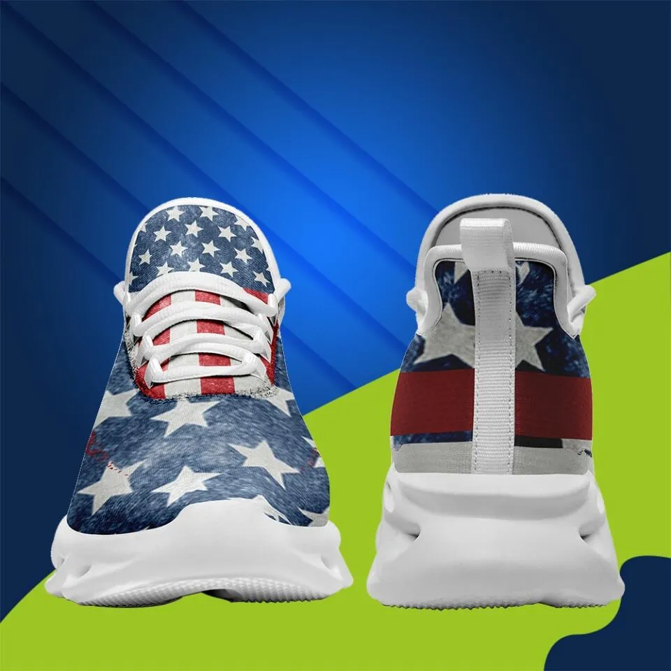 Gifts for clients, Professional thank you gifts MaxSoul-B03007 Custom Max Soul American Flag, USA Flag Sneakers Max Soul, Shoes, Printed Shoes