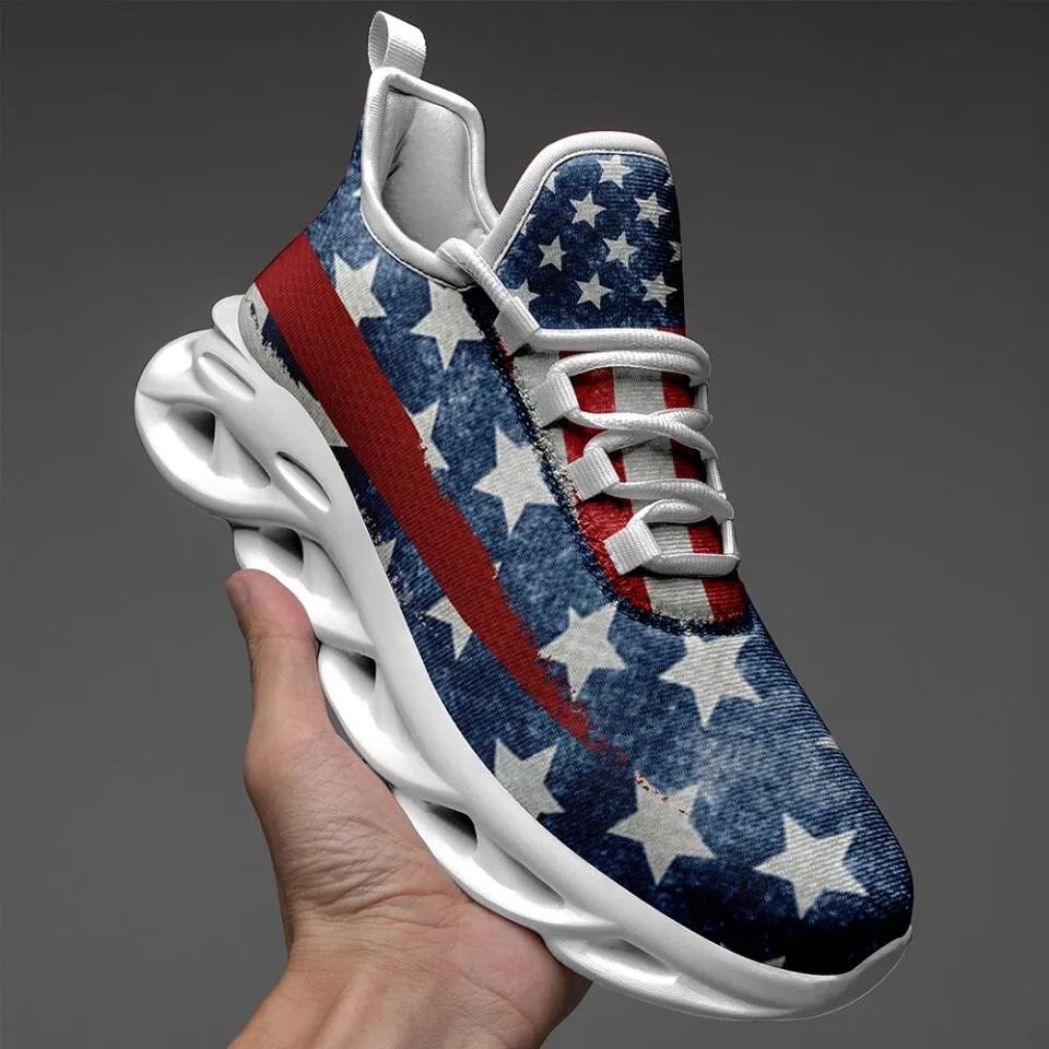 Gifts for clients, Professional thank you gifts MaxSoul-B03007 Custom Max Soul American Flag, USA Flag Sneakers Max Soul, Shoes, Printed Shoes