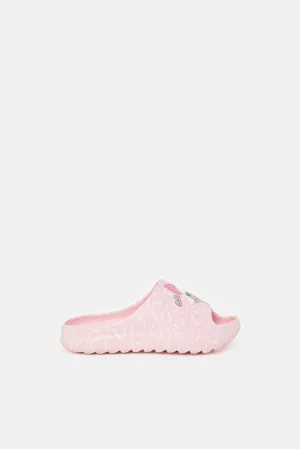 Girls Pink L.O.L Slides